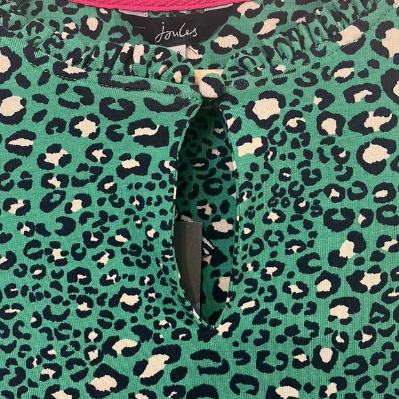 JOULES Green Cecily Shirred Shoulder Blouse - Picture 6 of 10